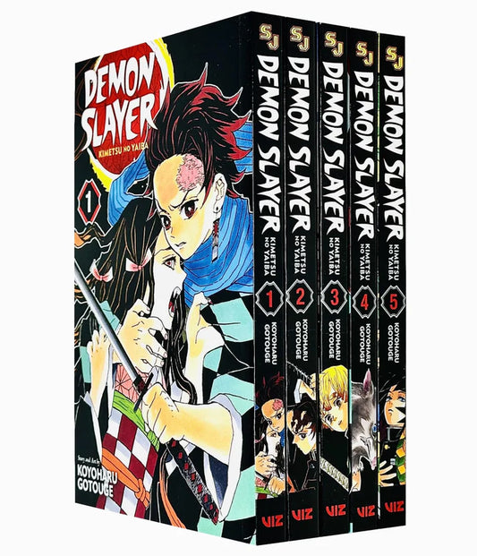 Demon Slayer: Kimetsu no Yaiba Vol-1-5 Books Collection set Paperback