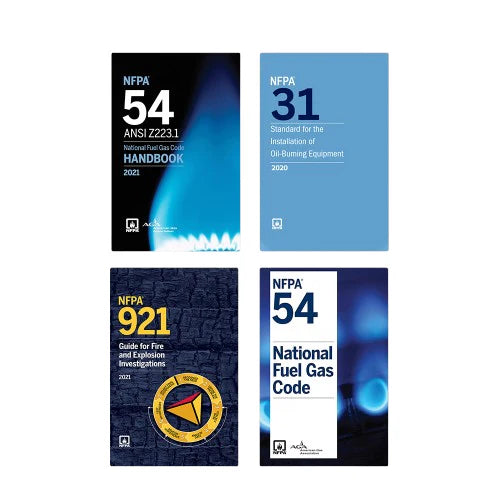 NFPA Fuel Gas & Fire Investigation Code Set – NFPA 54, NFPA 31, NFPA 921 + National Fuel Gas Code (Paperback)