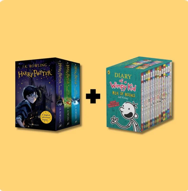 Mega Kids’ Book Bundle: Diary of a Wimpy Kid (Books 1–13) + Harry Potter Complete 7-Book Box Set (Paperback)