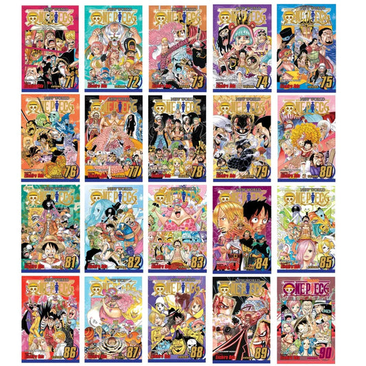 One Piece Manga Set (Volumes 71–90) Set 4— Dressrosa to Whole Cake Island Saga Full/Loose Set 🎁 Freebie: A free Manga Wall Poster