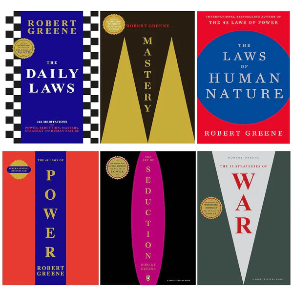 Robert Greene 6 Books Collection Set (Mastery, The Laws of Human Nature, The Daily Laws & 3 More) Paperback