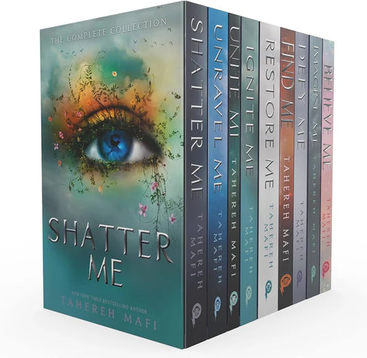 Shatter Me Series Collection 9 Books Set By Tahereh Mafi(Unite Me, Believe Me, Imagine Me, Find Me, Unravel Me, Unravel Me, Defy Me, Restore Me, Ignite Me)